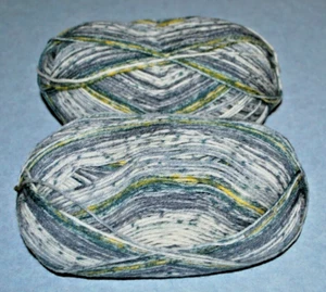 2 Skeins NWOT 10.8 oz ? HARRY POTTER OPAL SOCK Yarn Grey Yellow Green Speckled - Picture 1 of 5