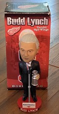 New 2009 NHL Detroit Red Wings Broadcaster BUDD LYNCH BOBBLEHEAD SGA Joe Louis