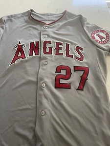 Authentic Stitched Majestic Size 48 Los Angeles Angels Mike Trout Jersey - Picture 1 of 5