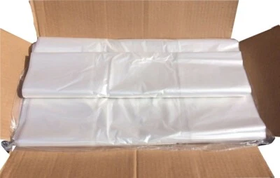 Large Clear Plastic Polythene Bin Liners Waste Bags Sacks Size 18"x29"x39" 140G - Image 1 of 3
