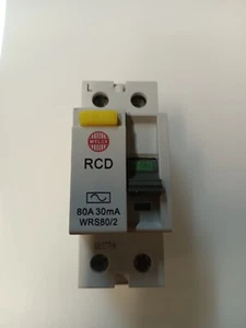WYLEX 80 AMP 30mA DOPPELPOLIG RCD TYP AC WRS80/2 WRRSSR - Bild 1 von 5
