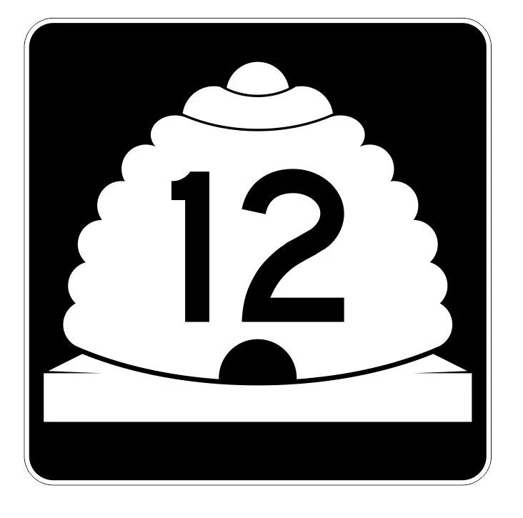 WINTER PARK PRODUCTS Utah State Highway 12 Sticker Decal R5359 Highway Route Sign