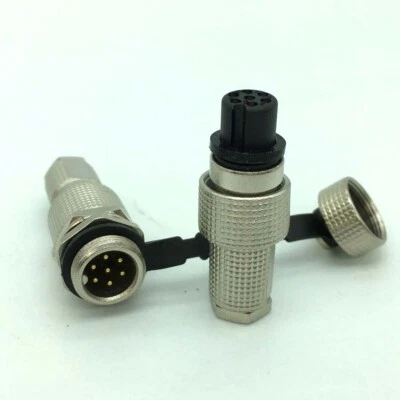 G12 GX12 Copper Circular Waterproof IP67 Connector 7 Pin Aviation Plug Socket - Image 1 of 4