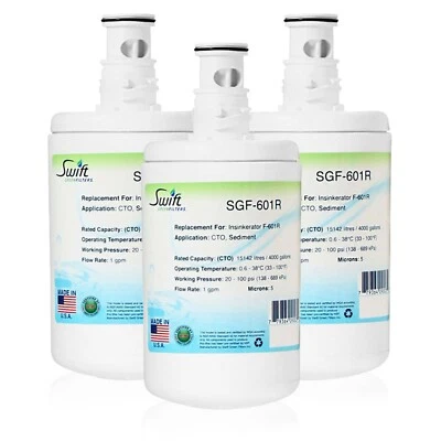 Swift Green Filters SGF-601R Fits for Insinkerator F-601R Water Filter (3 Pack) - Image 1 of 4