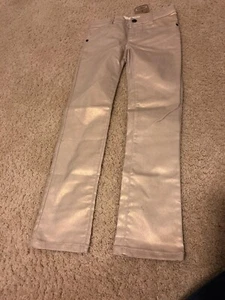Crazy8 girls pants gold metallic size 8 Nwt - Picture 1 of 5