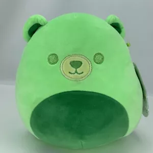 Squishmallows Gobo - Orso Gommoso - 7,5" Peluche Verde Cibo Spazzatura Blacklight - Foto 1 di 11
