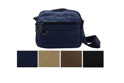 Canvas Flight Messenger Shoulder Bag Cross body Handbag Small Bag Simple Style - Image 1 of 4