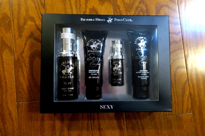 ❤️ POLO CLUB ❤️COLOGNE SEXY MEN 4pc. SET Original box DEODORANT BALM WASH SPRAY - Image 1 of 4