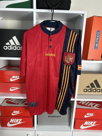 SPAIN FOOTBALL SHIRT 1996-1998 NATIONAL TEAM ORIGINAL JERSEY SIZE L Cover