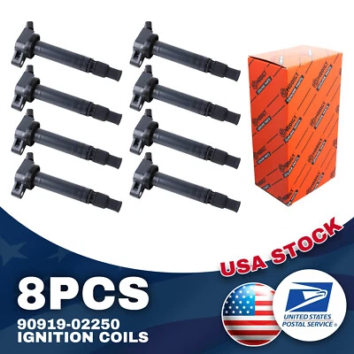 Bobinas de encendido duraderas negras rendimiento 90919-02250 8X para SCION TC 2011-2016 Foto 1 de 4