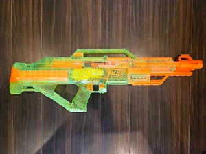 WORKING Nerf N-Strike Sonic Stampede ECS Transparent Green Blaster Neon Clear - Picture 1 of 2