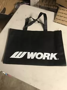 Work Wheels Black Reusable Eco Bag. New. Size 15”x10”x3” authentic ship today! - Picture 1 of 3