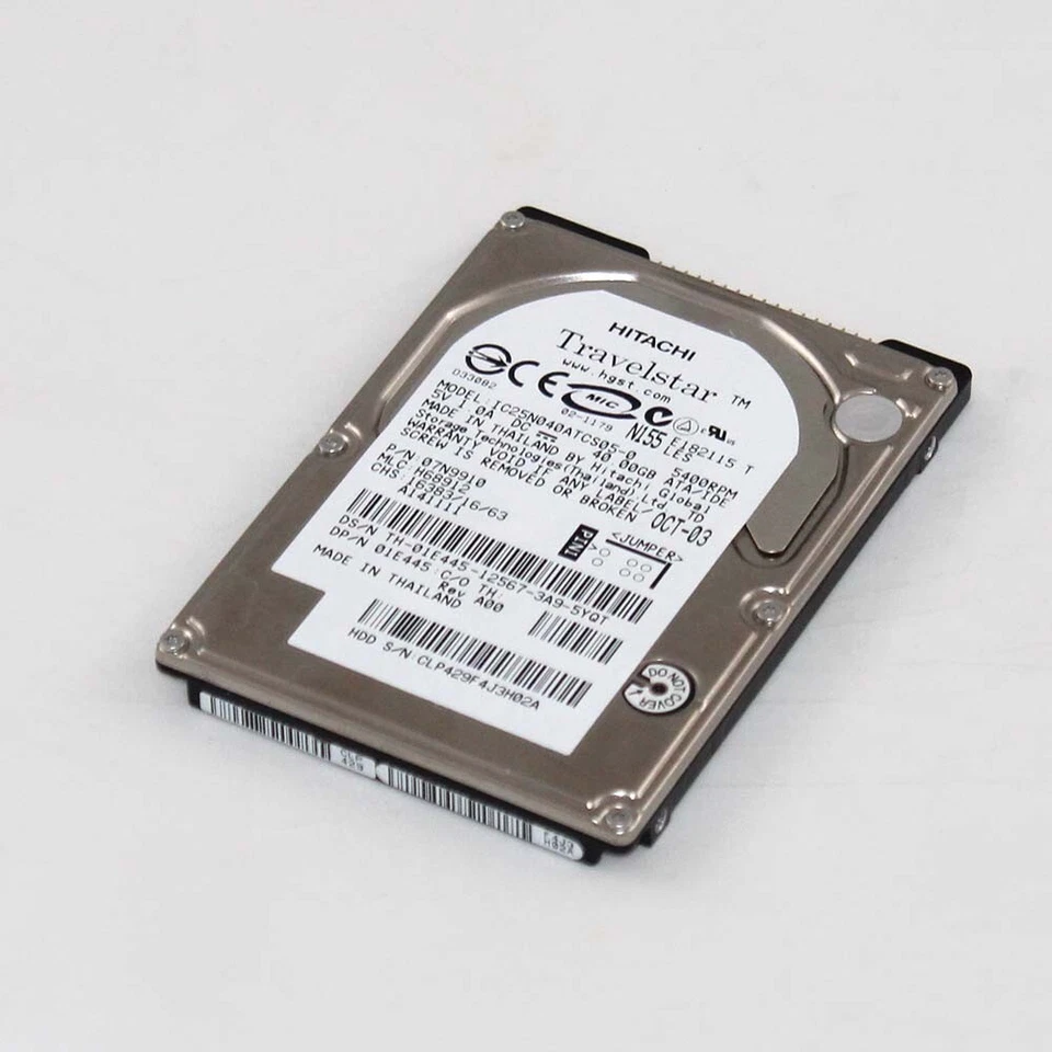 IC25N040ATCS05 IBM Hitachi 40GB IDE PATA 2.5" Laptop Hard Disk Drive HDD 5400rpm - Image 1 of 1