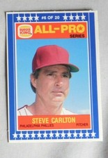 1986 Burger King All-Pro #6 Steve Carlton Philadelphia Phillies Baseball Card 