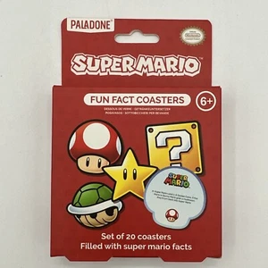 Super Mario Bros Fun Fact Getränk Untersetzer Set 20 verschiedene Figuren Teenager Geschenk - Bild 1 von 3