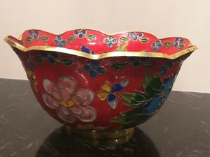 Antique Chinese Cloisone Bowl - Picture 1 of 10