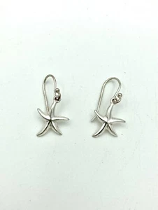 Hermosos Pendientes de Gancho con Marca 925 - Estrella de Mar Playa - Imagen 1 de 6