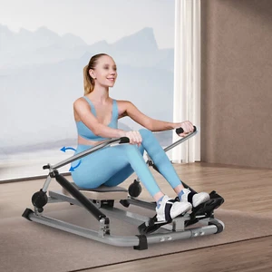 Vogatore Idraulico Vogatore Esercizi Cardio Pieghevole Fitness 120kg - Foto 1 di 23
