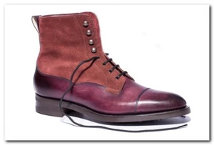 Edward Green "Galway" Stiefel burgunderrot antik Kalb mit Wildleder 11/11,5 D 82, 1600 $ - Bild 1 von 10