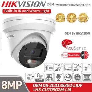 Hik OEM 8MP IP Camera ColorVu Smart Hybrid Light Built in Mic PoE Outdoor Poe - Picture 1 of 24