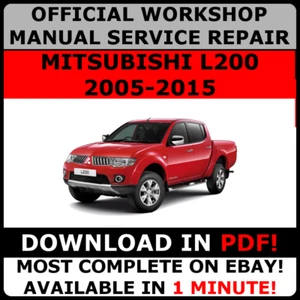 MANUAL OFICIAL TALLER Servicio de Reparación MANUAL para MITSUBISHI L200 2005-2015 - Imagen 1 de 1