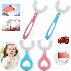 4PCS Children's U-Shape Toothbrush for Kids 2-12 Years Old Teeth Oral Care Tool - Picture 1 of 16
