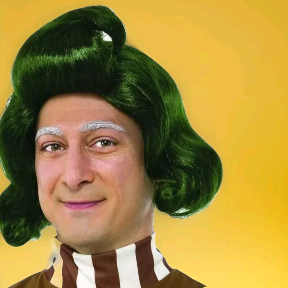 Peluca para adultos Willy Wonka and the Chocolate Factory Oompa Loompa verde Ez para trabajar Foto 1 de 1