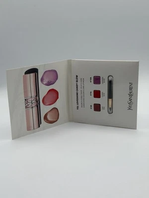 YSL Loveshine Candy Glow Lip Balm Sampling Card 8B 9B 10B Pink Cherry Lavender - Image 1 of 3