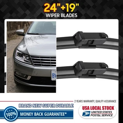 Limpiaparabrisas delantero 24"+19" toda temporada para Volkswagen CC 2013-2017 Foto 1 de 4