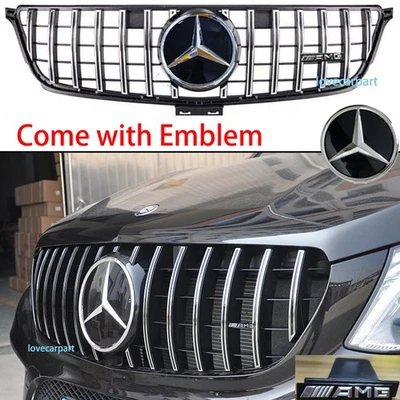 Grelha frontal GT para Mercedes Benz W166 ML classe 2012-2015 ML350 ML500 grelha de capô - Imagem 1 de 4