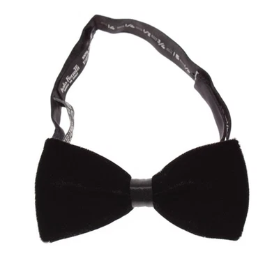 Pajarita de terciopelo Italo Ferretti nueva sin etiquetas tamaño ajustable en viscosa/seda negra lisa Foto 1 de 4