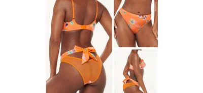 Braguita de bikini Savage X Fenty Night Blooms pierna alta naranja/multitalla PEQUEÑA NUEVA CON ETIQUETAS Foto 1 de 3