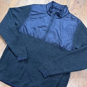 FootJoy Sweater Mens L Blue Fleece Half Zip Performance Golfing Pullover Stretch - Picture 1 of 11