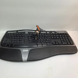 Microsoft Natural Ergonomic Keyboard 4000 v1.0 KU-0462 USB kabelgebunden getestet funktioniert - Bild 1 von 7