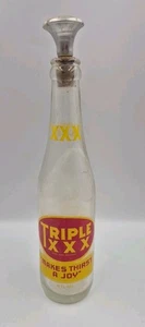 Vintage Triple XXX Soda Glas Flasche 10 oz macht Durst zur Freude Sammlerstück  - Bild 1 von 2