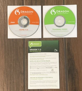 DRAGON NATURALLY SPEAKING HOME VER. 11.5- SPEECH RECOGNITION SOFTWARE DISCS ONLY - Picture 1 of 1