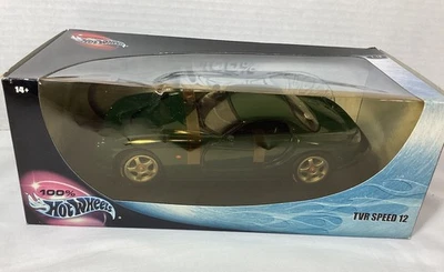 Hot Wheels TVR SPEED 12 Dark Green 1:18 Scale Diecast Car #50429 Mattel 2001 - Image 1 of 4