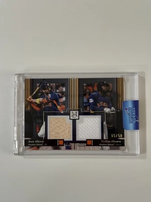 2024 Topps Museum Collection Dual Meaningful Material Relic Altuve & Alvarez /50 - Image 1 of 2