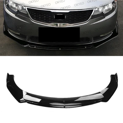 For Kia Forte Gloss Black Universal Front Bumper Lip Spoiler Splitter Diffuser Foto 1 de 4