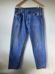 Vintage Levi’s 501 Blue Jeans Denim Made In USA Size 38X34 (fits 36) - Picture 1 of 18
