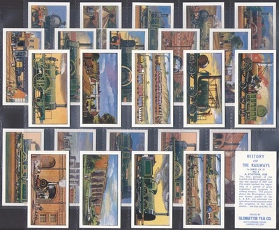 GLENGETTIE (TEA)-FULL SET- HISTORY OF THE RAILWAYS 1974 (1ST SERIES 25 CARDS) - Image 1 of 4
