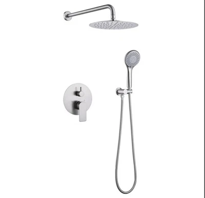 Wall-Mounted Shower System With Rain Shower Head And Handheld Shower - Image 1 of 4