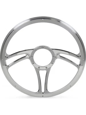 Billet Specialties Steering Wheel BLVD 05 Half Wrap 15.50 in Diameter 3 (34005) - Image 1 of 4