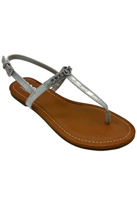 GBG Los Angeles Women's Lowis Sandal Iridescent Silver Multi - Image 1 of 3