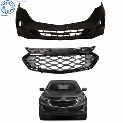 For Chevy Equinox 2018-2019 Front Bumper Cover+Front Bumper Grille Mesh Foto 1 de 4