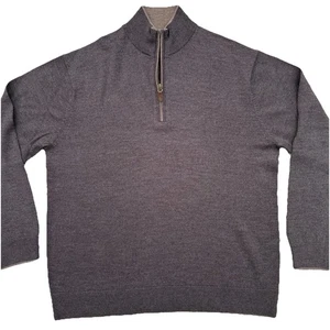 Raffi Linea UOMO braun 1/4 Zip 100% extrafeine Merinowolle Pullover Gr. XXL 56 - Bild 1 von 15