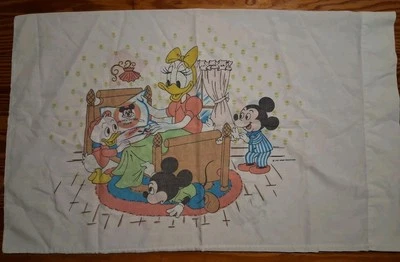 Fronha Disney Mickey Minnie Mouse Donald Margarida Pato Sobrinhos EUA Pacífico Antiga - Imagem 1 de 4