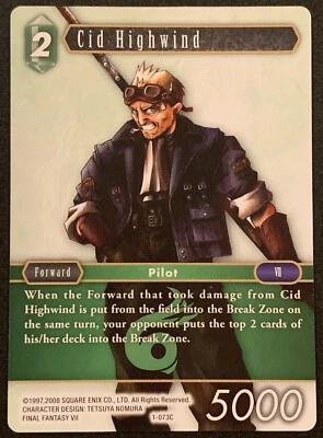Cid Highwind | 1-073C | Common | Wind | Forward | Opus I | Final Fantasy TCG - Image 1 of 3
