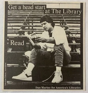 Pubblicità 1988 ~ DAN MARINO Inizia a testa in biblioteca - Foto 1 di 1