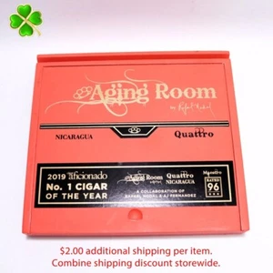 Aging Room Quattro Impromptu Empty Wood Cigar Box 8.5" x 7.75" x 1.25" - Bild 1 von 8